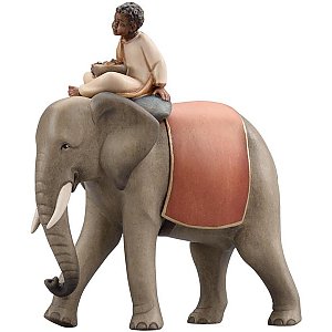 IE054047+46 - LI Elefant mit Elefantendiener sitzend