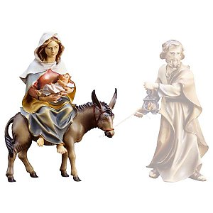 UP700332Echt Gold An - UL Hl. Maria auf Esel mit Jesukind & Pergament