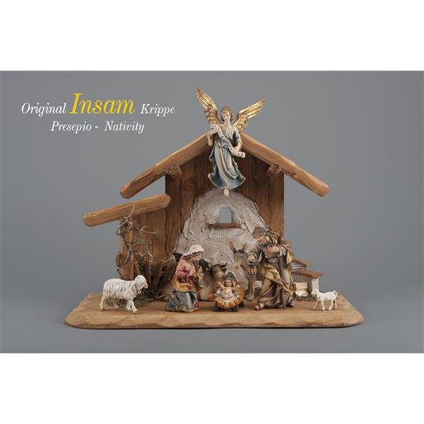 IE0510SET09 - IN Set 8 figurines + stable Holy Night