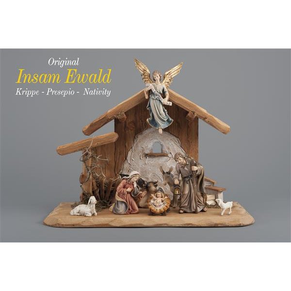 IE0520SET09 - IN Set 8 figurines + stable Holy Night