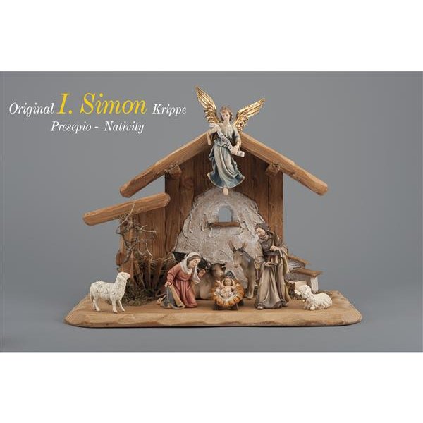 IE0530SET09 - SI Set 8 figurines + stable Holy Night