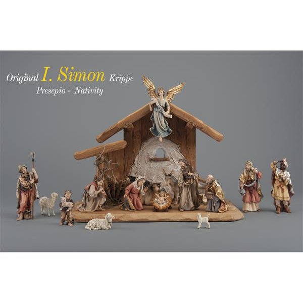 IE0530SET16 - SI Set 15 figurines + stable Holy Night