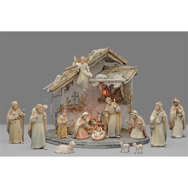 IE0540ISET15 - Familystable Insam + 15 figurines Light Nativity