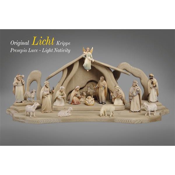 IE0540SET19 - LI Set Light Nativity 17 figurines + Stable Light