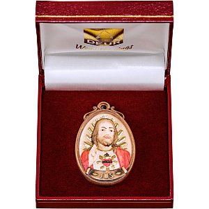DU2444B - Medallion Jesus sacred heart in a box