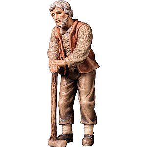 FL427155Natur10 - H-Old farmer leaning on walking stick