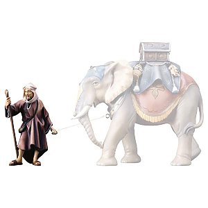 UP700056Echt Gold An - UL Standing elephant driver