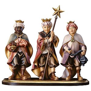 UP700350Color8 - UL Three Carol Singers on pedestal - 4 Pieces