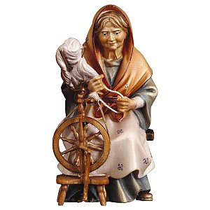 UP780083Color12 - SH Old landlady with spinning wheel