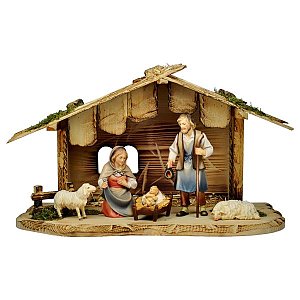 UP780SE2Natur10 - SH Shepherds Nativity Set - 7 Pieces