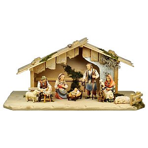 UP780SE4Natur15 - SH Shepherds Nativity Set - 9 Pieces