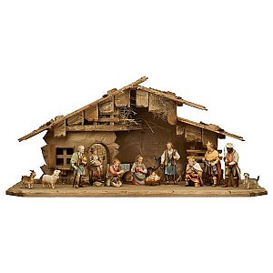 UP780SE5Natur10 - SH Shepherds Nativity Set - 16 Pieces
