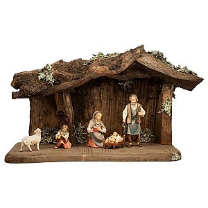 UP780SE7Natur10 - SH Shepherds Nativity Set - 7 Pieces