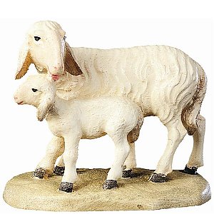 BH2043Natur13 - Schaf mit Lamm leckend