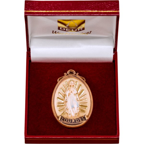DU2402B - Medaglione Madonna Lourdes con confezione