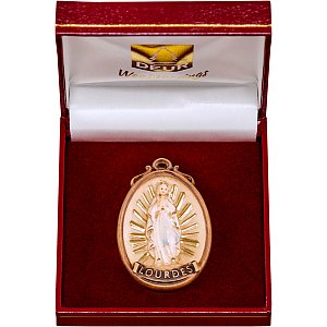 DU2402B - Medaglione Madonna Lourdes con confezione